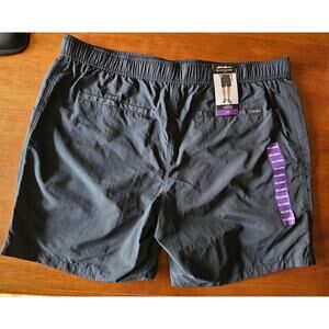 Eddie Bauer Mens Ripstop Gray Cargo Tech Shorts NWT